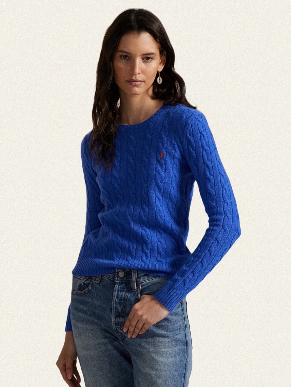 Vintage Ralph Lauren Sport Cable Knit Crewneck Sweater